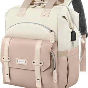 Laptop Backpack for Women, 15.6 Inch Work Computer Backpacks with USB Charging P